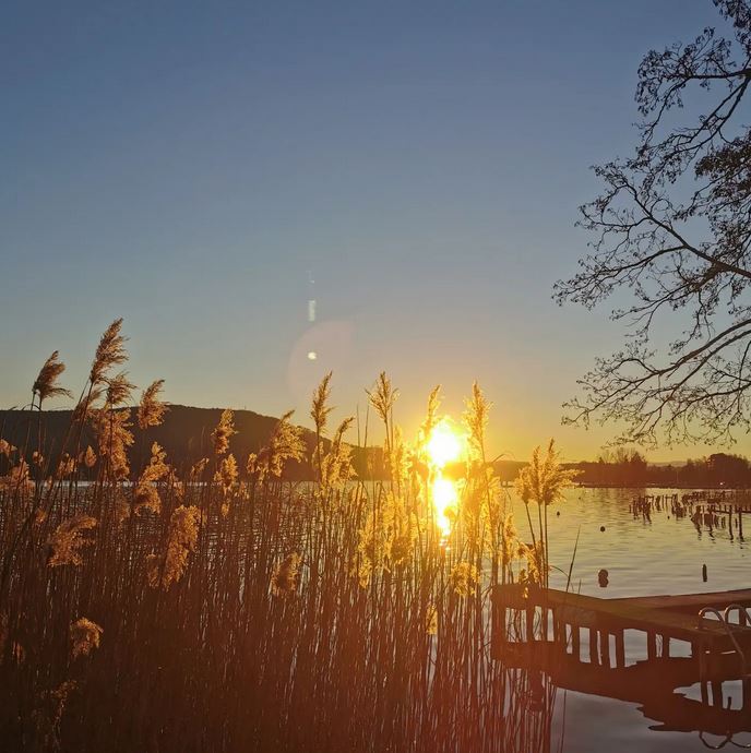 photo du lac dannecy a velo